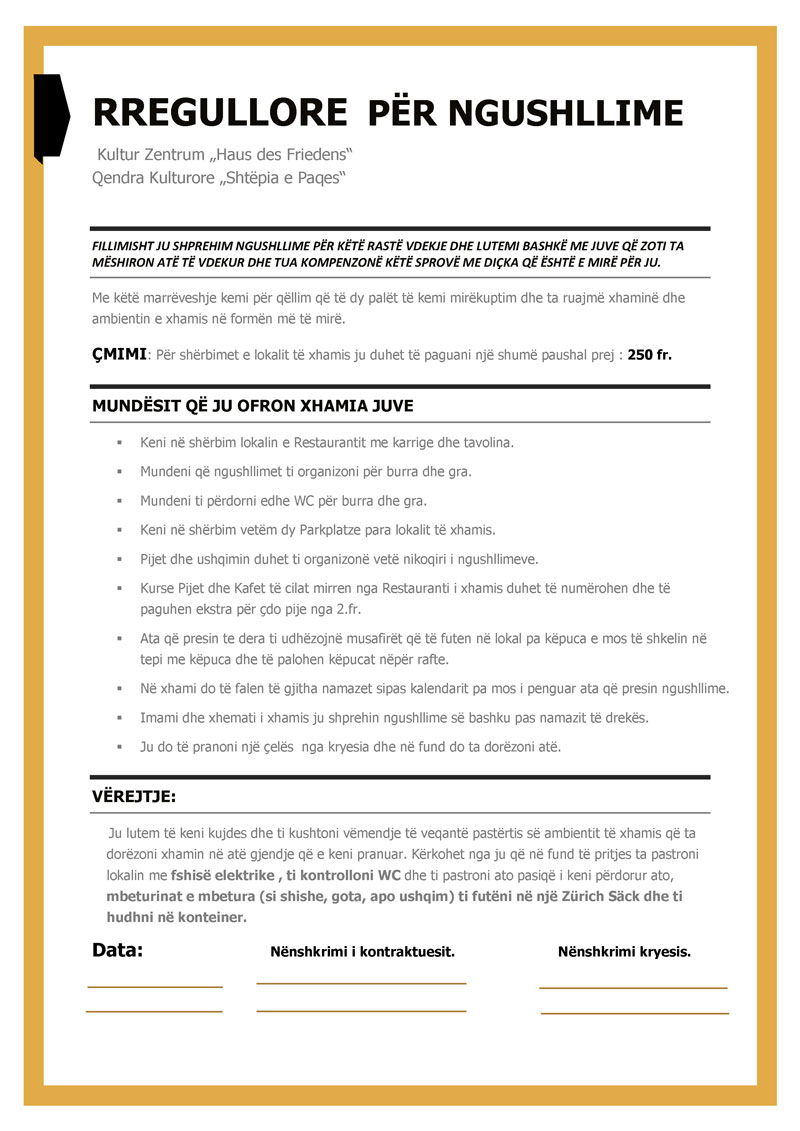 Shkarkoje rregulloren për ngushëllime